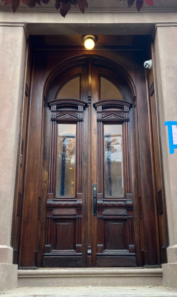 Brownstone door restoration