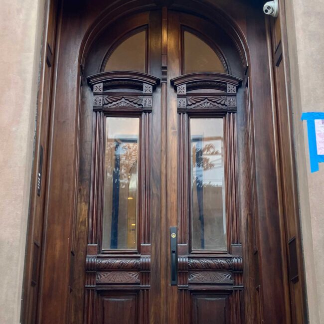 Brownstone door restoration