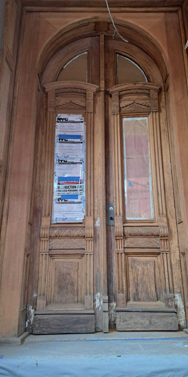 Brownstone door stripping and restoration nyc