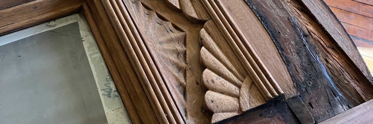 Brownstone door restoration