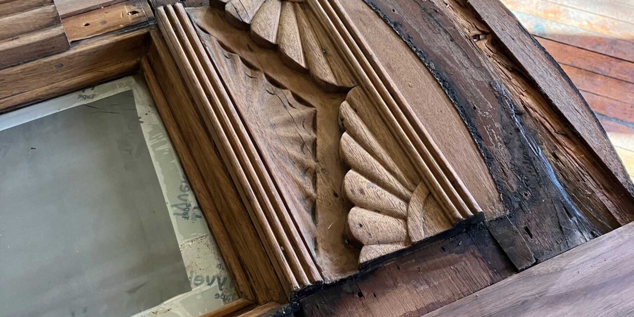 Brownstone door restoration